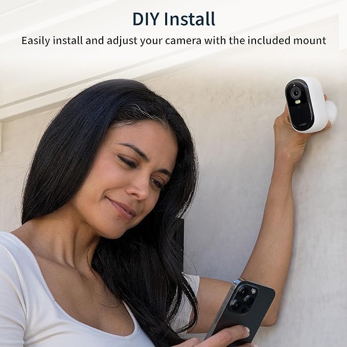 ARLO Essential Security Wireless 2K Camera with Spotlight, Indoor/Outdoor, 2nd Gen, 2-Way Audio, Color Night Vision, Motion Activation, Real Time Notifications, White, VMC3350, 3-Pack (Renewed) - Image 5